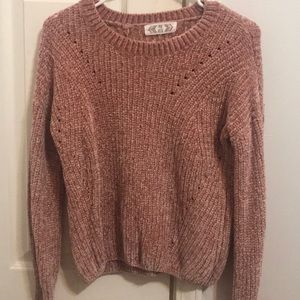 Blush chenille sweater